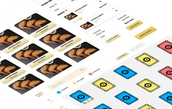 Dashboard admin resto dan booking dengan fitur monitoring dan stock management